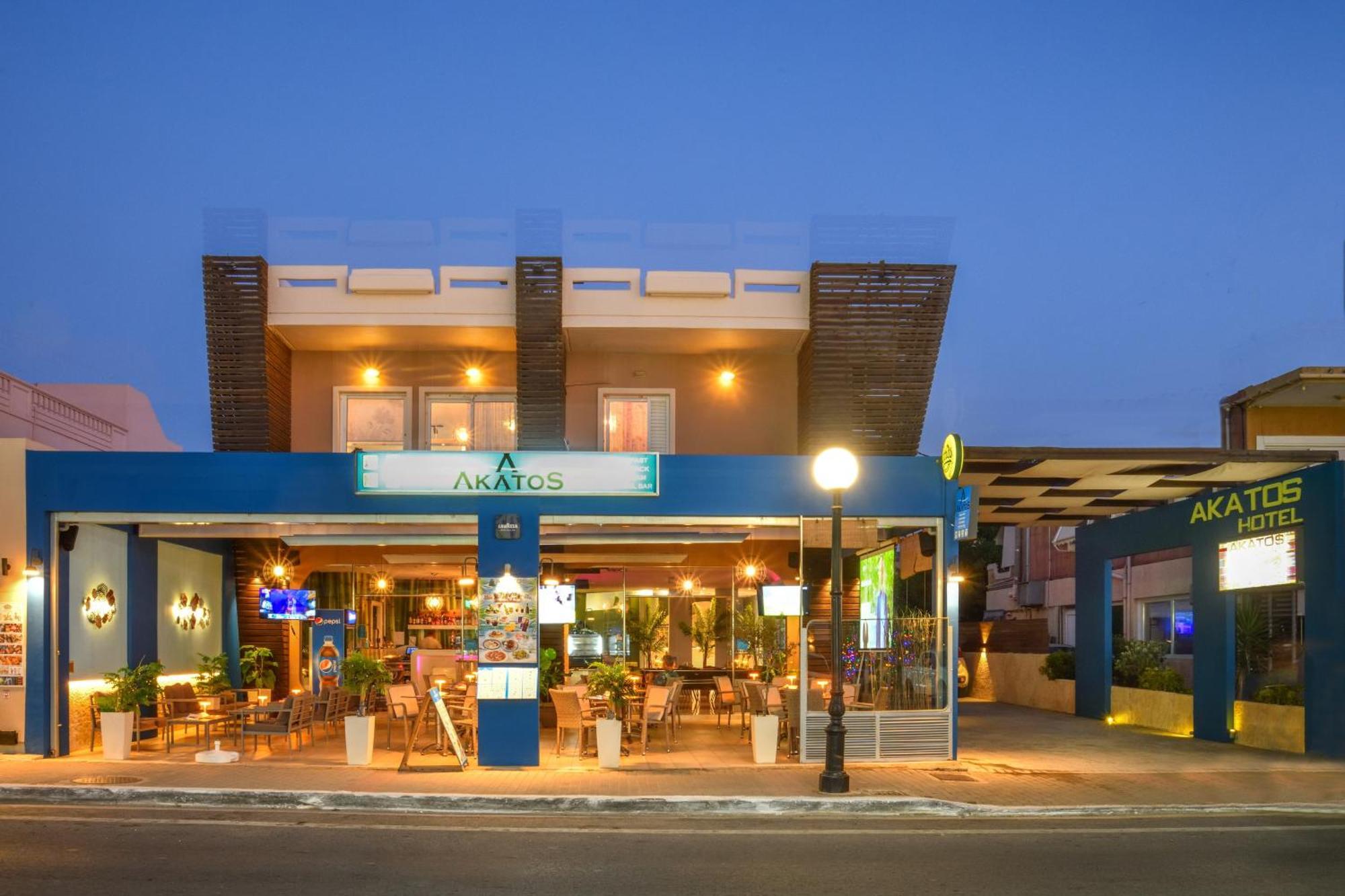 Akatos Hotel Agia Marina Exteriör bild